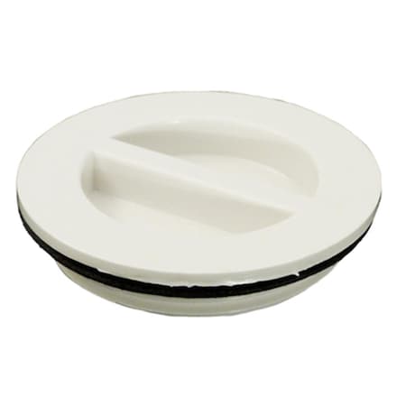 Handson 1.5 in. Flush Plug with Gasket; White HA975289